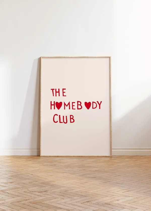 Homebody Club Minimalist Heart Quote Art Print
