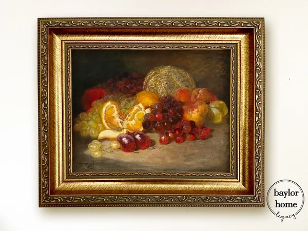 Fruit Still Life Oil Painting Art Print, Kitchen