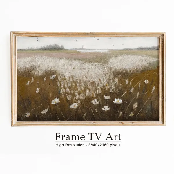 Fall Wildflower Vintage TV Autumn Art Print