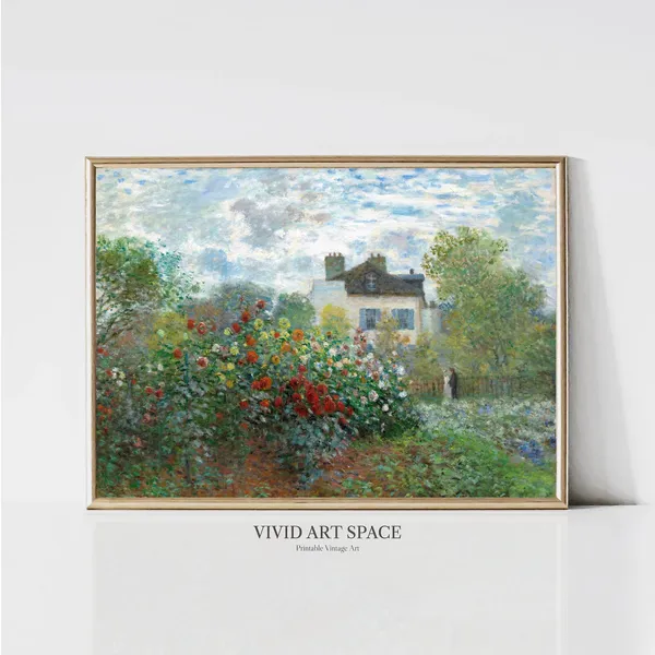 Claude Monet The Garden of Monet at Argenteuil Art Print