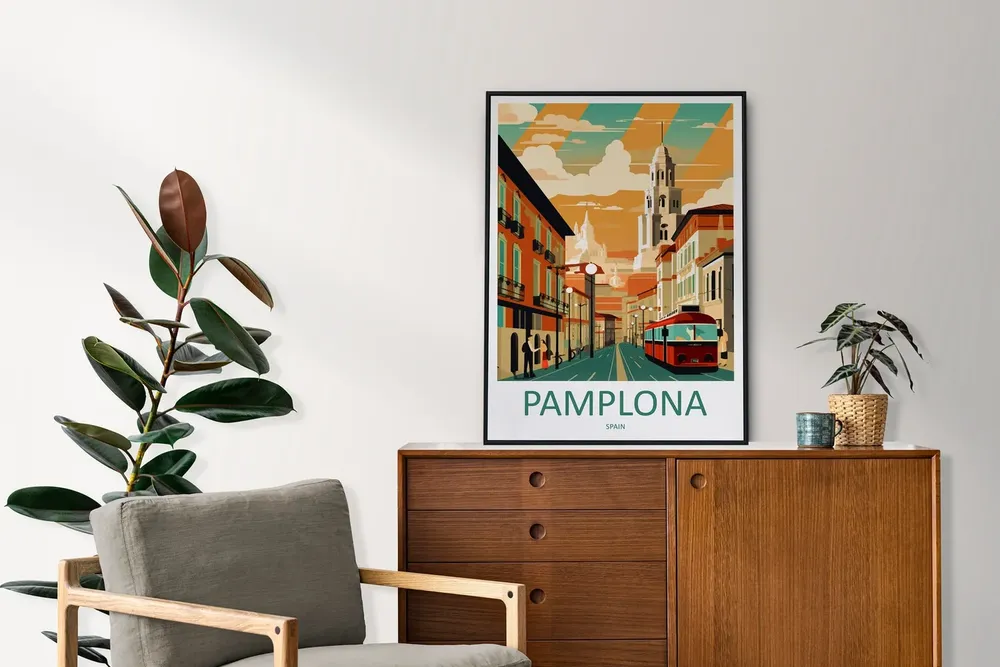 Pamplona Travel Poster, Spain Wall Art - Image 2
