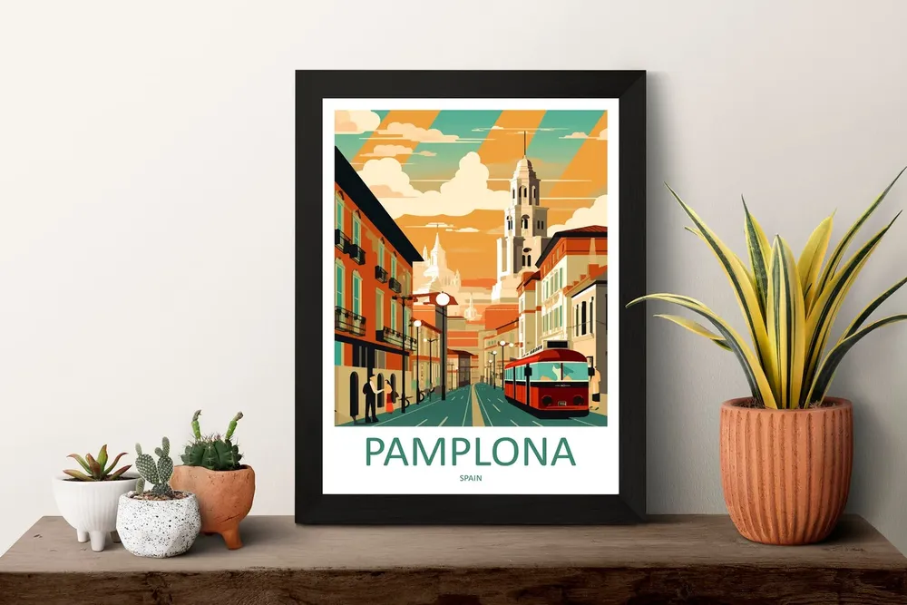 Pamplona Travel Poster, Spain Wall Art - Image 3