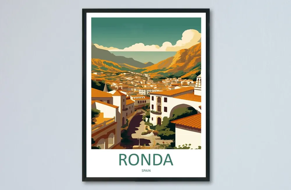 Ronda Travel Poster, Spain Wall Art