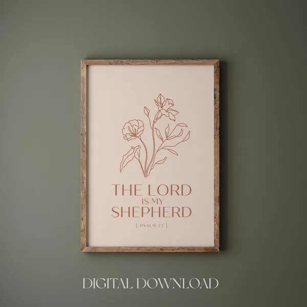 The Lord Is My Shepherd Psalm 23 Minimalist Art