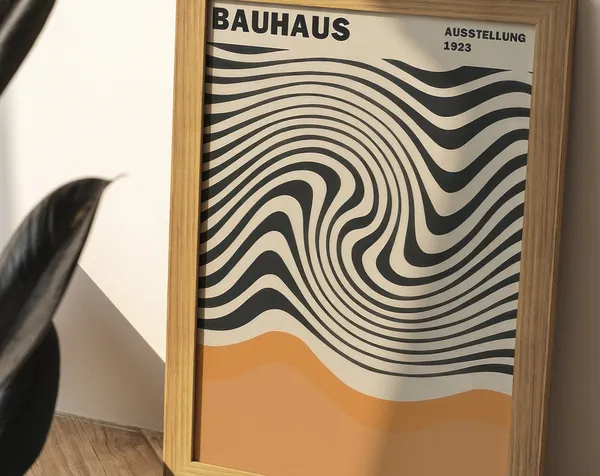Bauhaus Exhibition Poster, Minimalist Wall Art Print