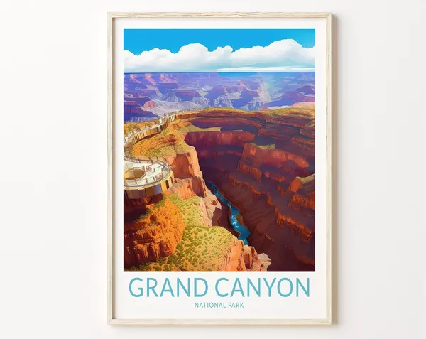 Grand Canyon Travel Poster, National Parks Wall Art