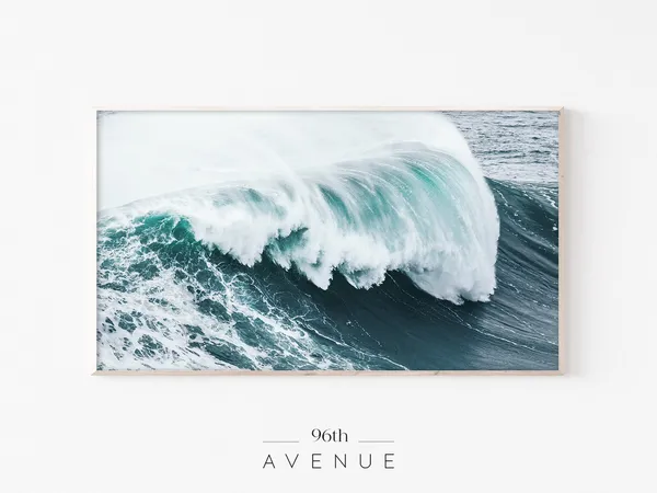Ocean Wave Coastal TV Art, Wall Art Print