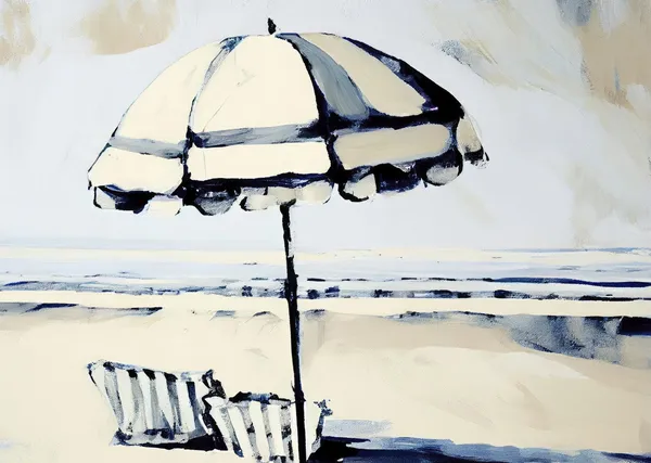 Destin Beach Painting, Florida Coastal Landscape Art Print