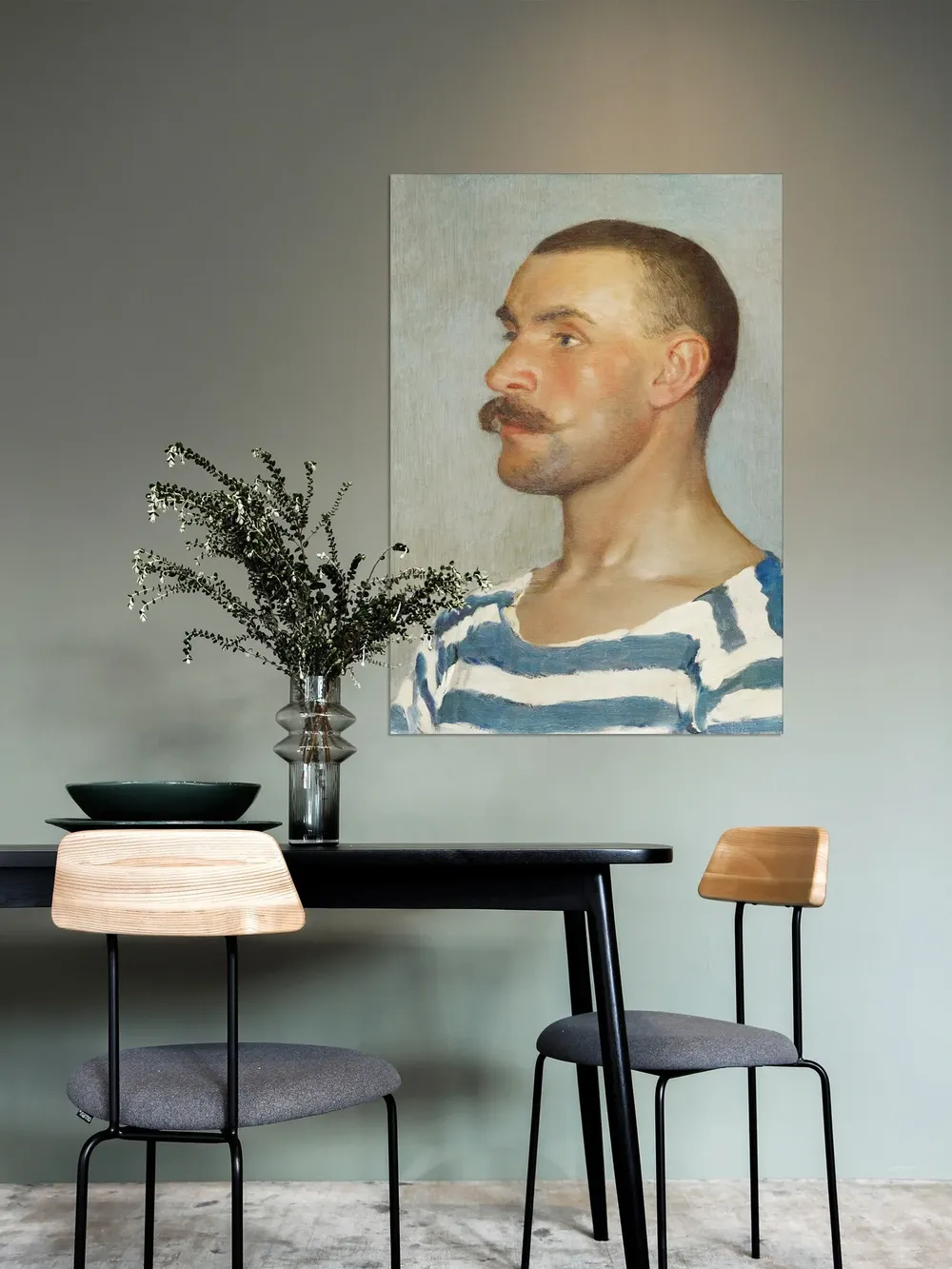 Vintage Portrait of a Handsome Man Poster Print - Image 2