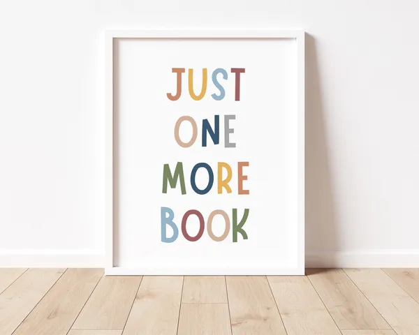 Just One More Book Boho Reading Corner Art Print