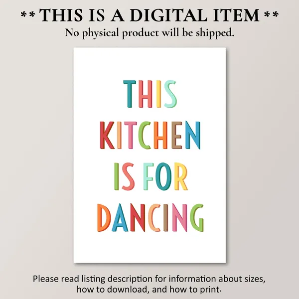 This Kitchen Is Made for Dancing Art Print