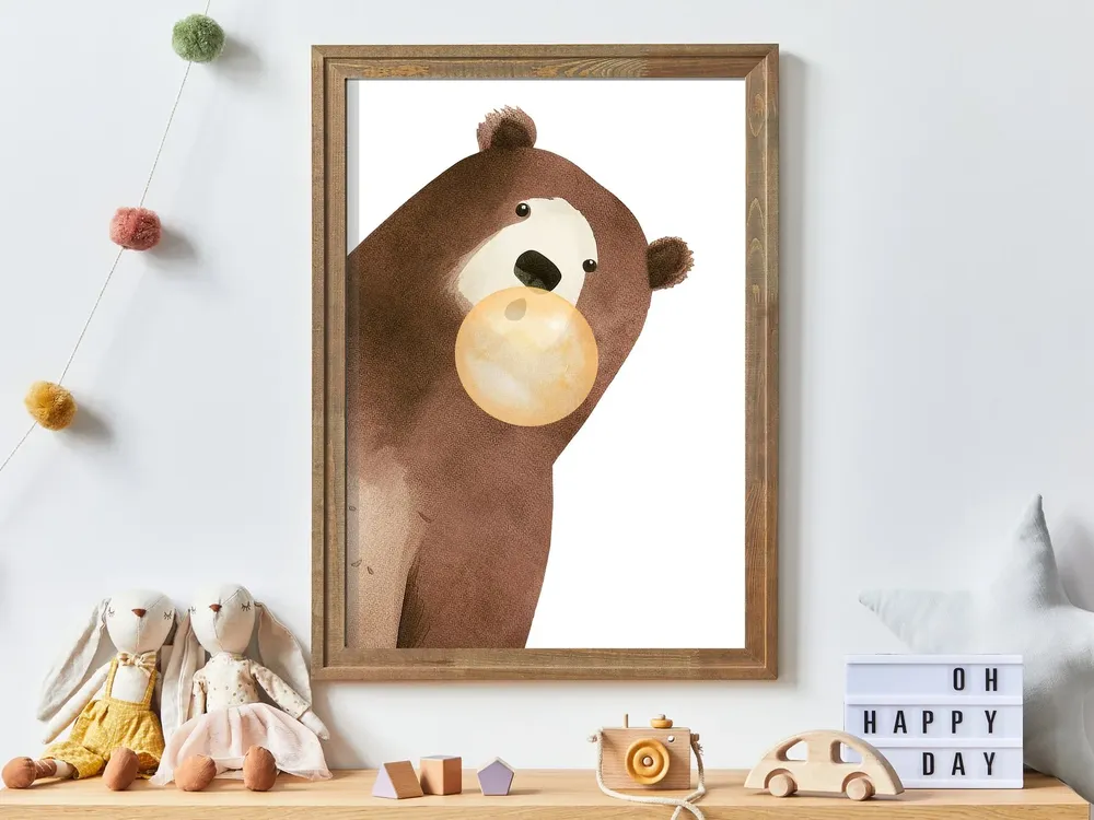 Bear Bubbles Nursery Decor Art Print - Image 3