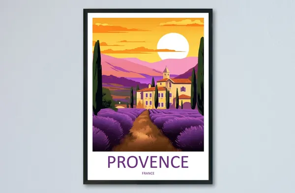 Provence Travel Poster, France Wall Art