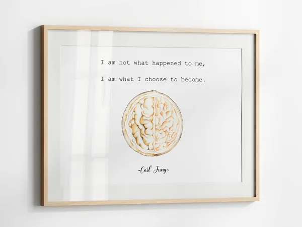 Carl Jung Quote Art Print, Therapy Office Decor