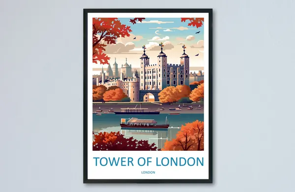 Tower Of London Travel Poster, London Landmark