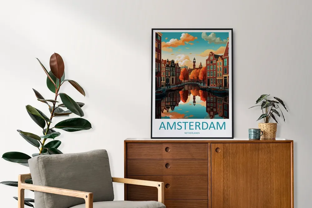 Amsterdam Gift Art Lovers Travel Poster - Image 2