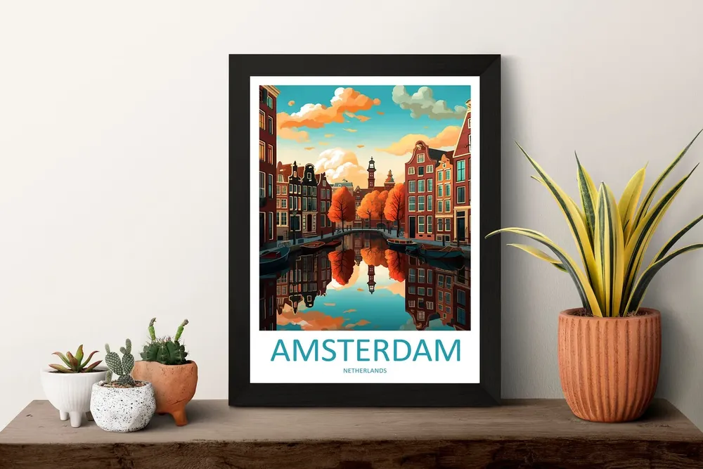 Amsterdam Gift Art Lovers Travel Poster - Image 3