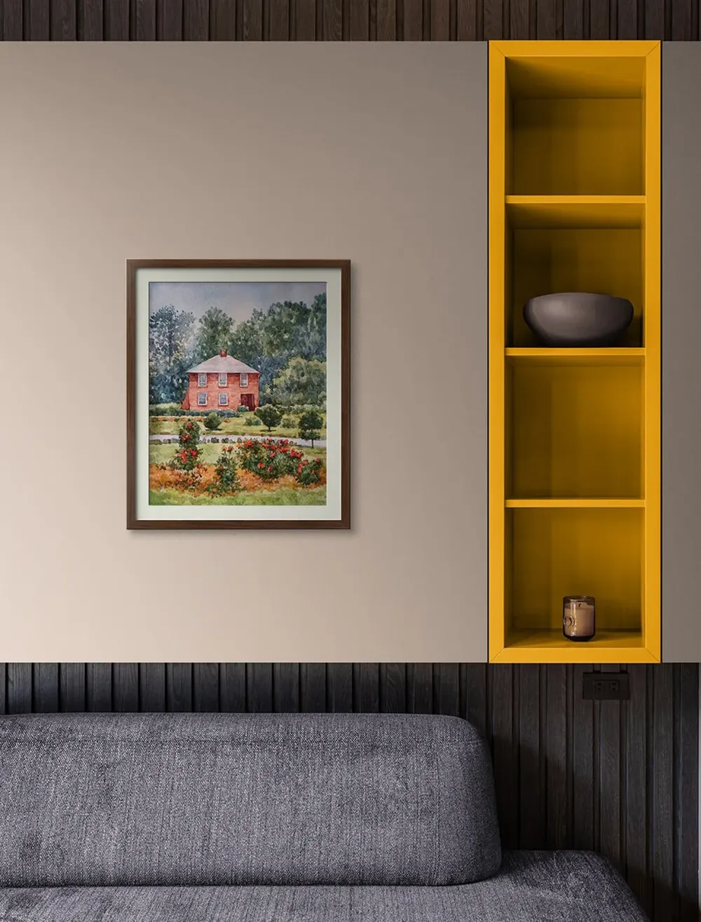 Custom Watercolor Home And Building Art Print - Image 3