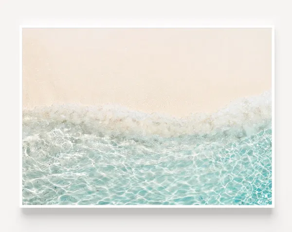 Summer Beach Waves Art Print, Pastel Ocean