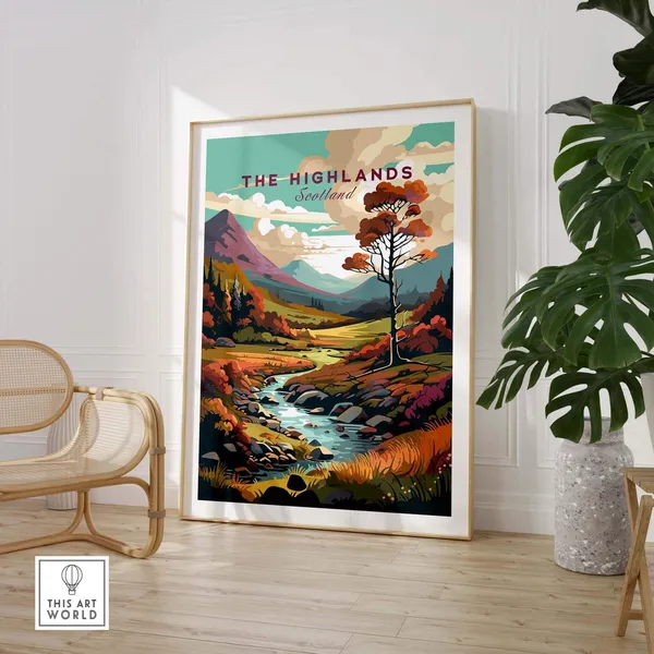 Scottish Highlands Birthday Present Art Print