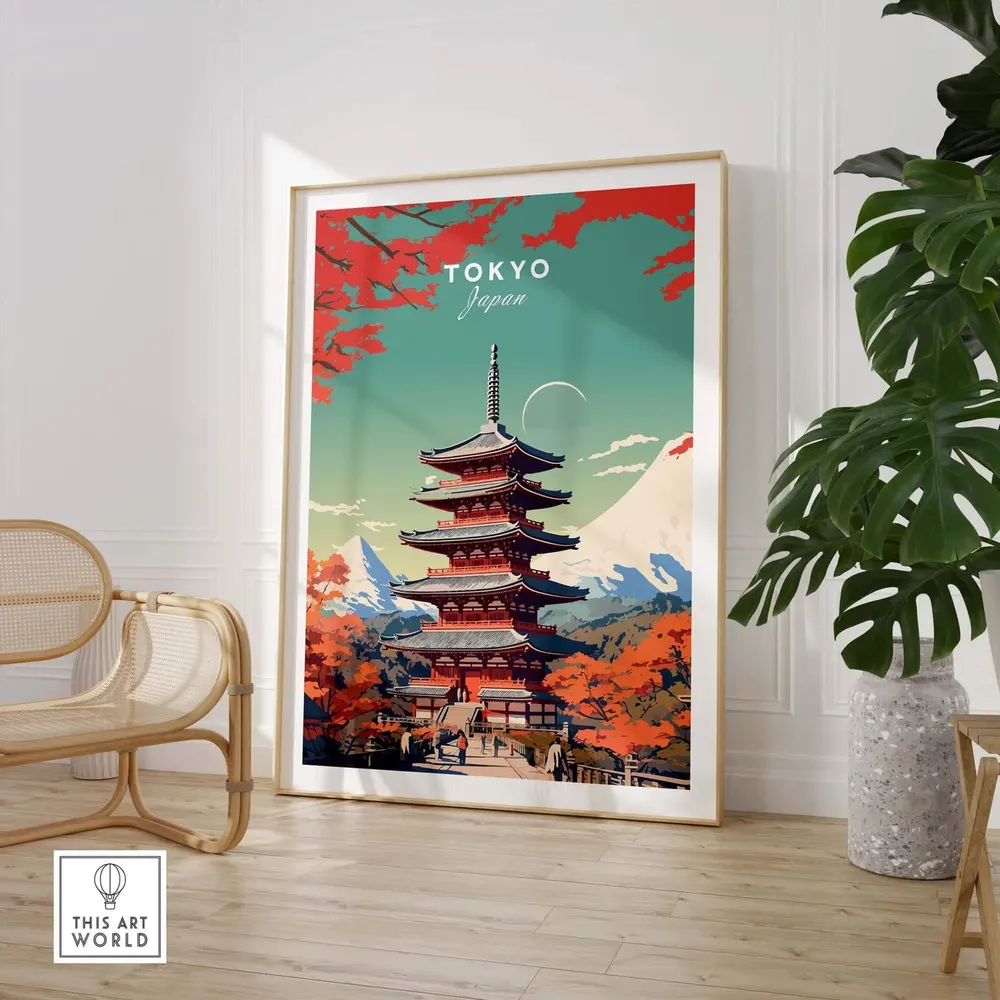 Tokyo Japan Birthday Present Art Print - Image 3