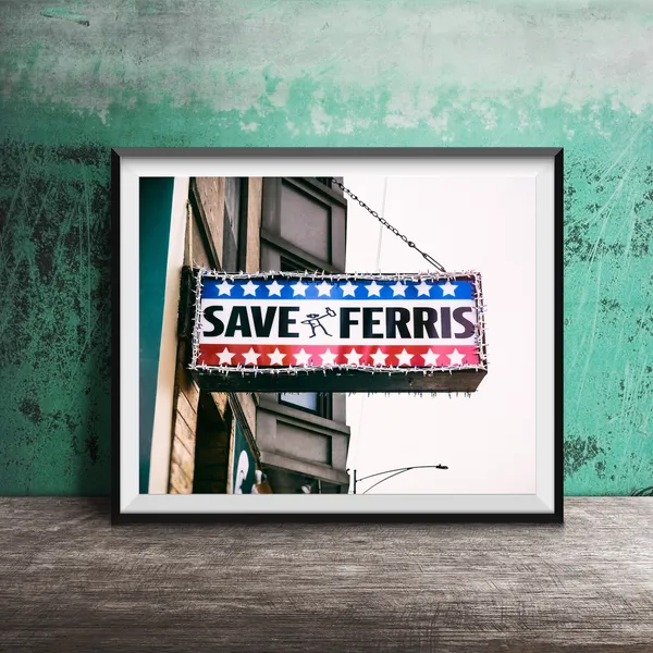 Save Ferris Chicago Bar Sign, Chicago Photo Print
