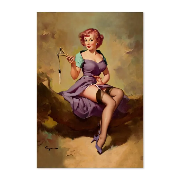 1958 It's A Snap Vintage Pin Up Girl Art Print