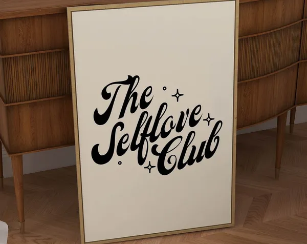 Selflove Club Retro Wall Art Print, 70s Style