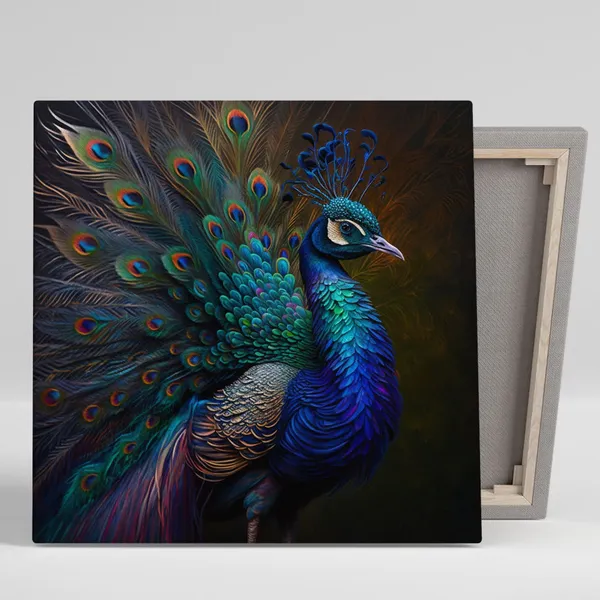 Peacock Wall Art Print, Modern Animal Bird Decor