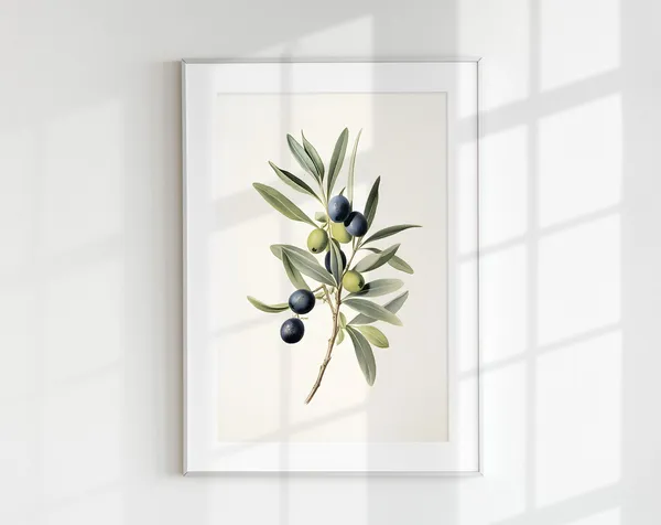 Olive Branch Botanical Vintage Art Print