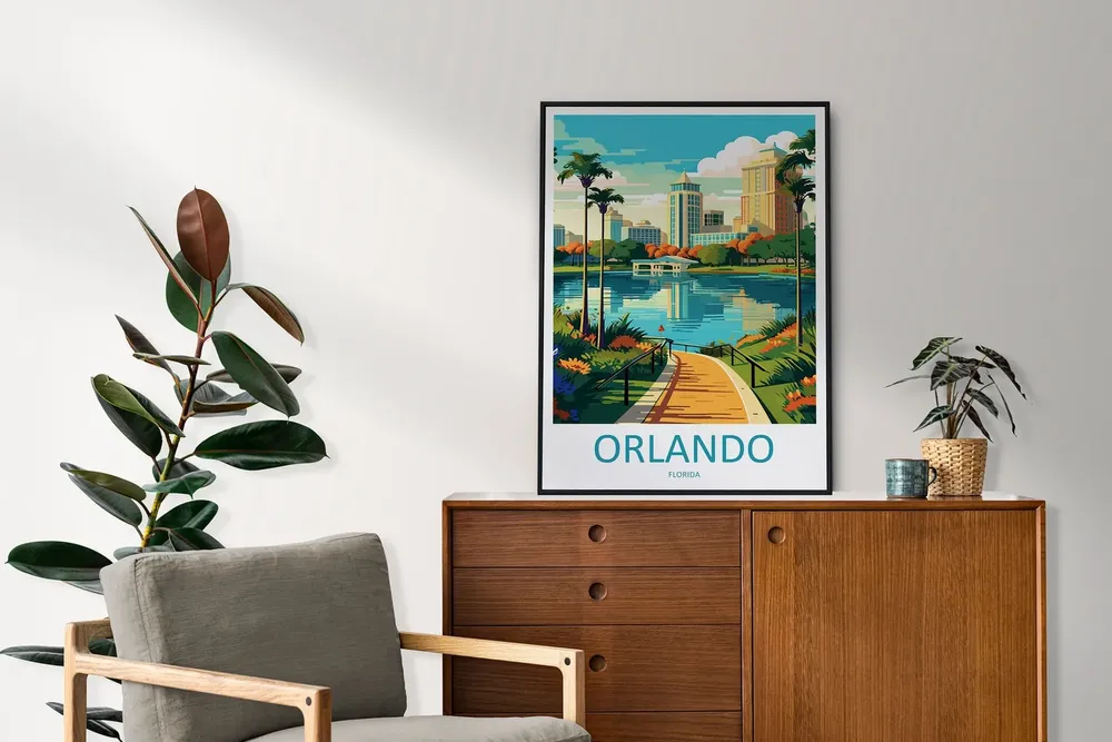 Orlando Beach Florida Travel Poster - Image 2