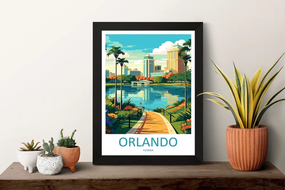 Orlando Beach Florida Travel Poster - Image 3