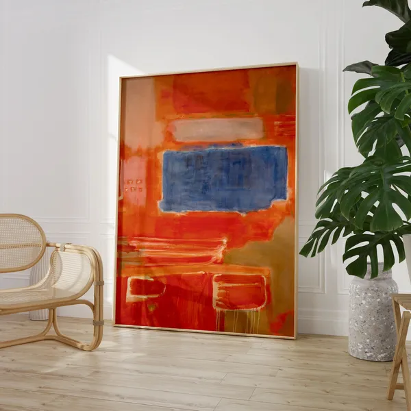 Mark Rothko Redblue Minimalist Exhibition Poster