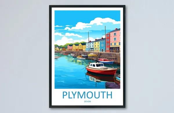 Plymouth England Gift Art Lovers Poster