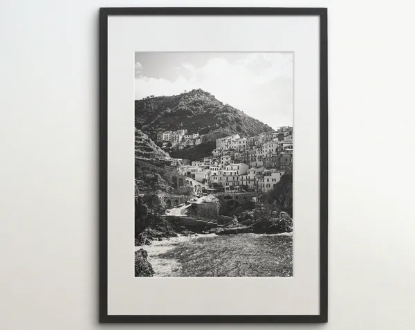 Cinque Terre Italy Coast Village Travel Poster, Liguria