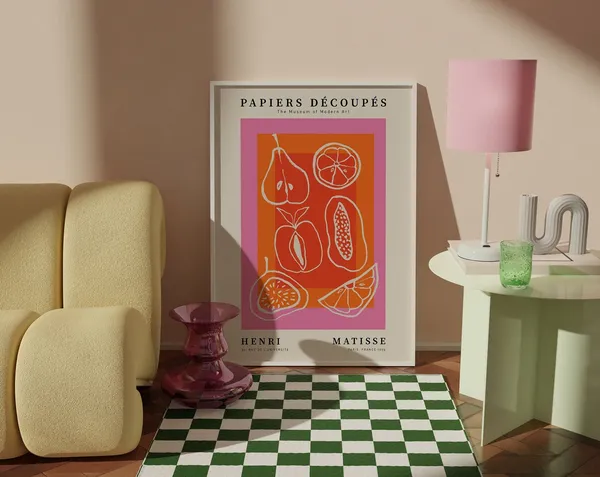 Matisse Flower Poster, 60s Retro Botanical Decor