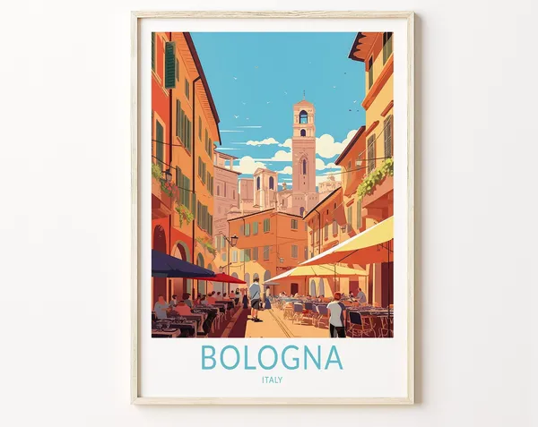 Bologna Travel Poster, Italy Travel Poster