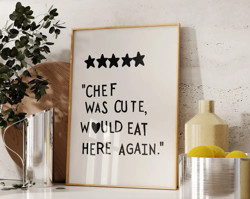 Minimalist Heart Kitchen Wall Art Print - Image 3