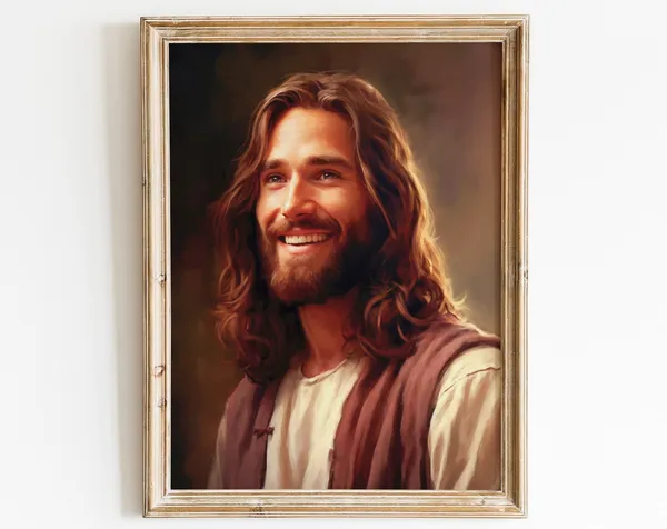 Jesus Farmhouse Christian Wall Art Print