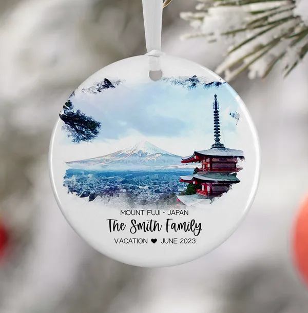 Mount Fuji Japan Watercolor Travel Poster