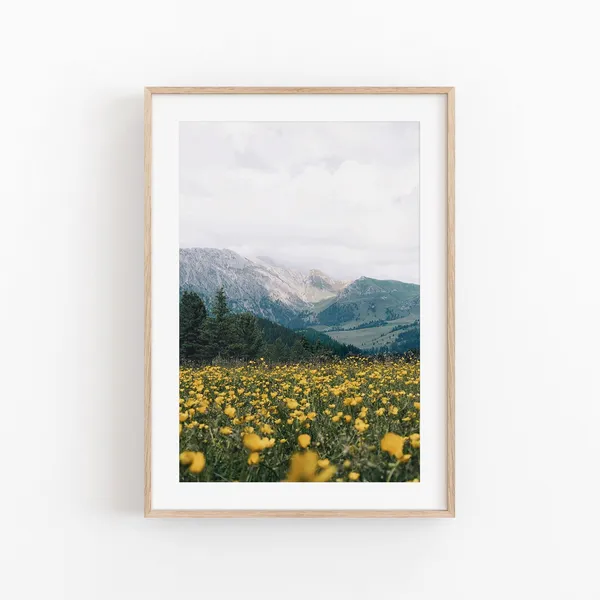 Mountain Print, Modern Minimalist Art Poster