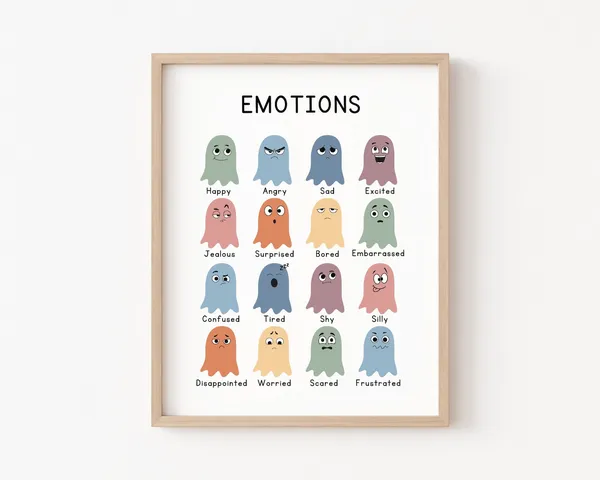 Cute Ghost Halloween Classroom Decor Art Print