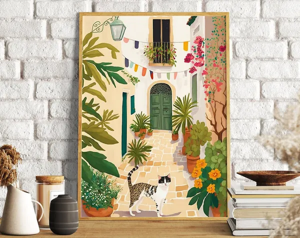 Locorotondo Puglia Travel Illustration Art Print