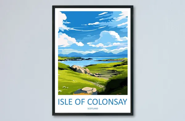 Isle Of Colonsay Travel Poster, Scotland Wall Art