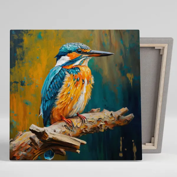 Kingfisher Bird Art Print, Bird-Themed Wall Decor