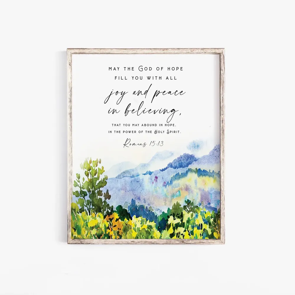 Romans 15:13 Scripture Art Print, Christian Verse - Image 2