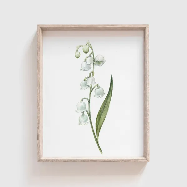 Lily Of The Valley Watercolor Art Print, Florals
