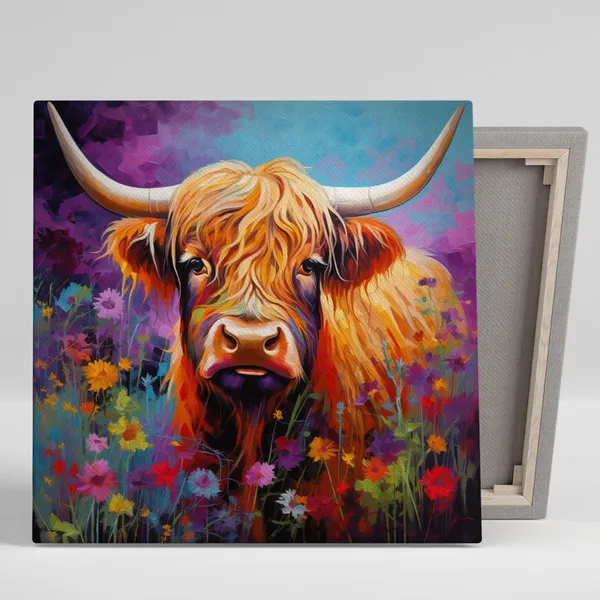 Highland Cow Art Print, Farm Animal Wall Decor