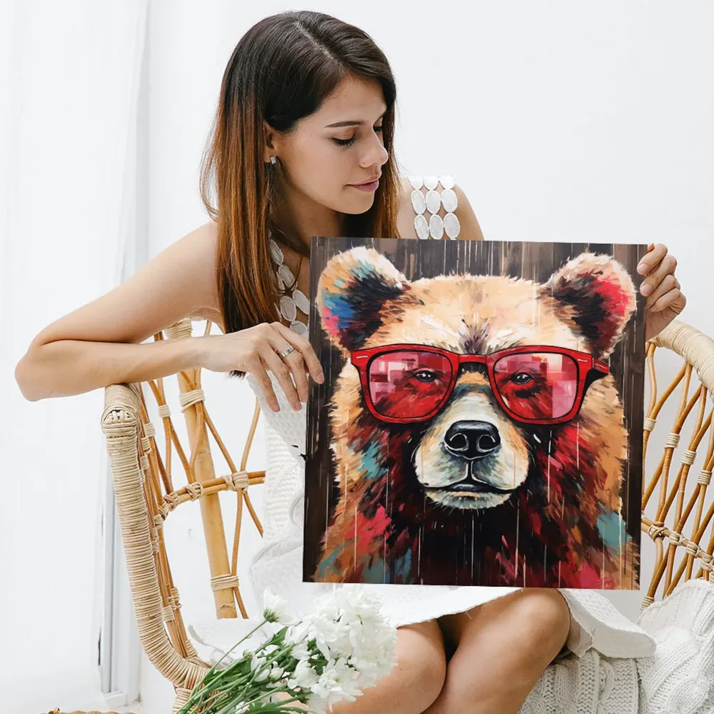 Abstract Bear Art Print, Nursery Decor - Image 3