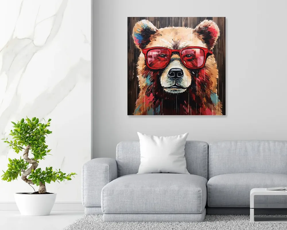 Abstract Bear Art Print, Nursery Decor - Image 2